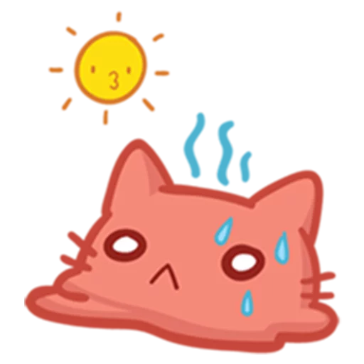 Neko Cat Cute Expressions Stickers Telegram Sticker #12 - Neko Cat Cute Expressions Stickers #12