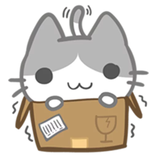 Neko Cat Cute Expressions Stickers Telegram Sticker #14 - Neko Cat Cute Expressions Stickers #14