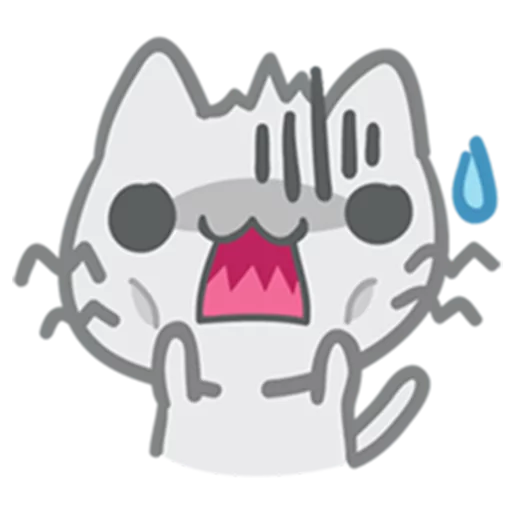 Neko Cat Cute Expressions Stickers Telegram Sticker #19 - Neko Cat Cute Expressions Stickers #19