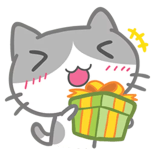 Neko Cat Cute Expressions Stickers Telegram Sticker #25 - Neko Cat Cute Expressions Stickers #25