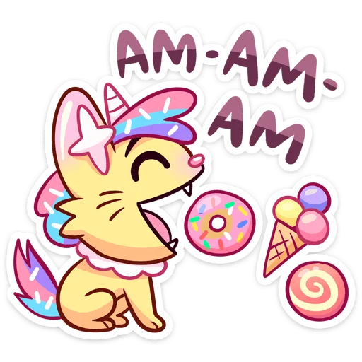 New Candy Cat Telegram Sticker #8 - New Candy Cat #8
