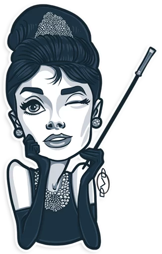 Audrey Hepburn Telegram Sticker #11 - Audrey Hepburn #11