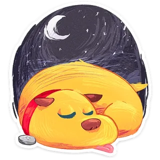 Sleeping Yellow Dog