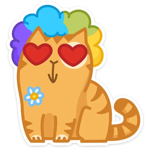 Funny Peach Cat Telegram Sticker #7 - Funny Peach Cat #7