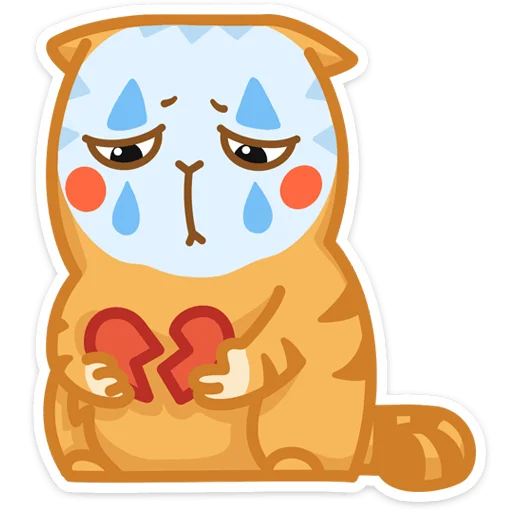 Funny Peach Cat Telegram Sticker #15 - Funny Peach Cat #15