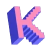 3D Pixel Art Typography Letters Emoji Set Telegram Sticker #11 - 3D Pixel Art Typography Letters Emoji Set #11
