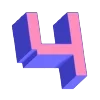 3D Pixel Art Typography Letters Emoji Set Telegram Sticker #24 - 3D Pixel Art Typography Letters Emoji Set #24