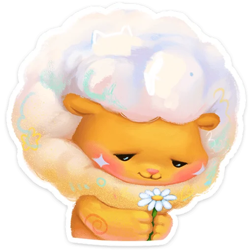 Puff the Cloud Sheep Telegram Sticker #8 - Puff the Cloud Sheep #8