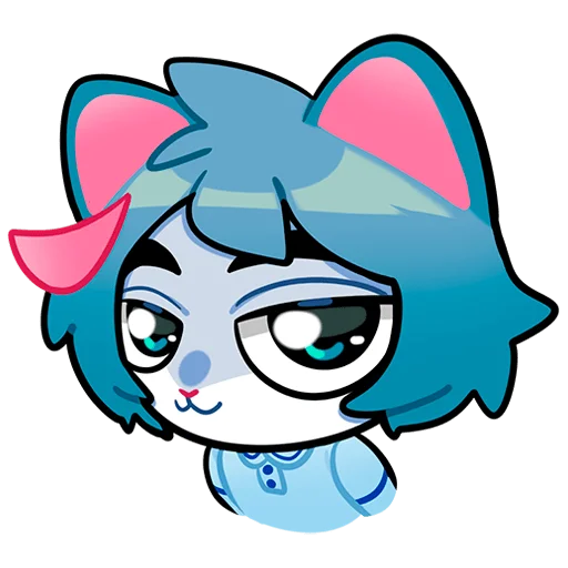 Blue Cat Sima Telegram Sticker #3 - Blue Cat Sima #3