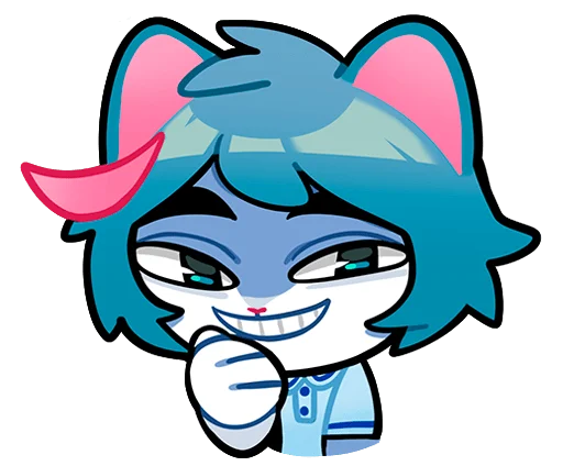 Blue Cat Sima Telegram Sticker #4 - Blue Cat Sima #4