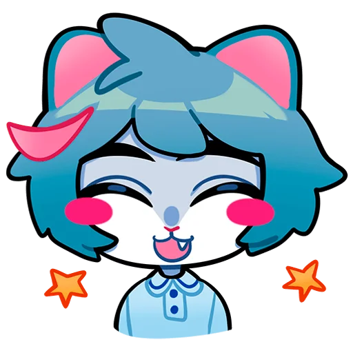Blue Cat Sima Telegram Sticker #6 - Blue Cat Sima #6