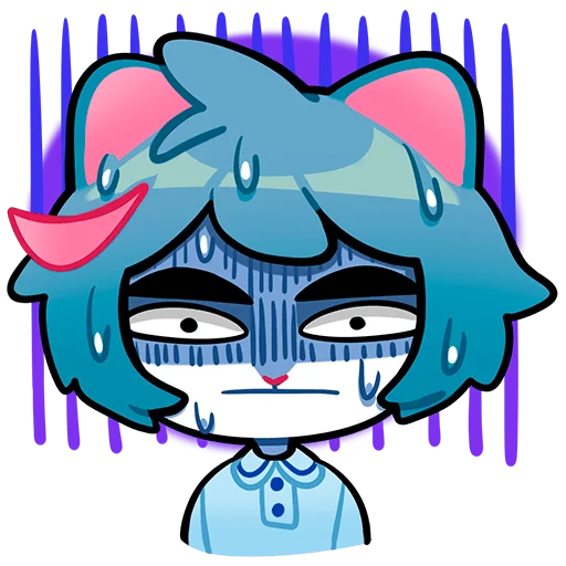 Blue Cat Sima Telegram Sticker #7 - Blue Cat Sima #7