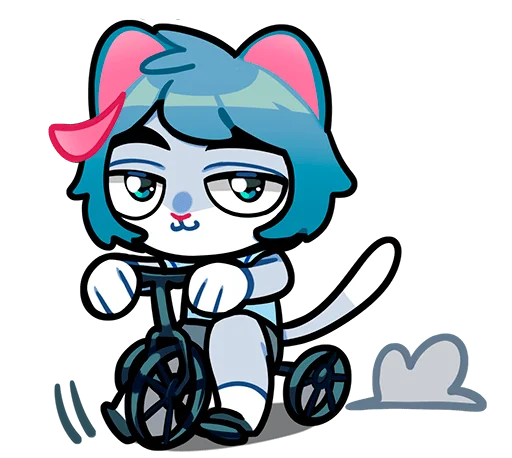 Blue Cat Sima Telegram Sticker #8 - Blue Cat Sima #8
