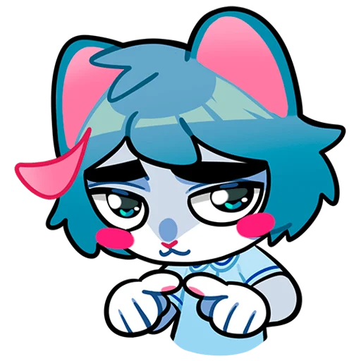 Blue Cat Sima Telegram Sticker #9 - Blue Cat Sima #9