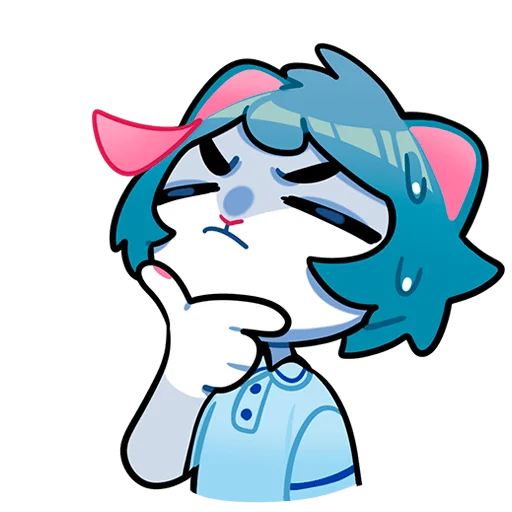 Blue Cat Sima Telegram Sticker #11 - Blue Cat Sima #11