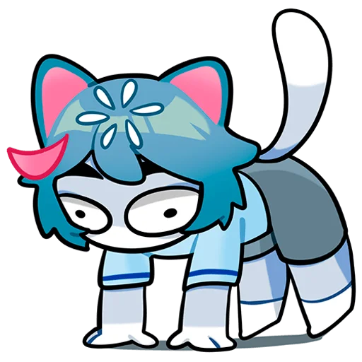 Blue Cat Sima Telegram Sticker #14 - Blue Cat Sima #14