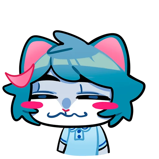 Blue Cat Sima Telegram Sticker #17 - Blue Cat Sima #17