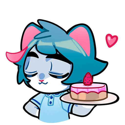 Blue Cat Sima Telegram Sticker #18 - Blue Cat Sima #18