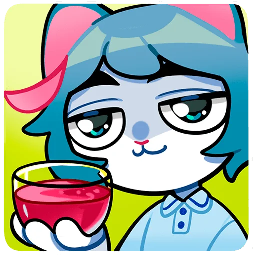 Blue Cat Sima Telegram Sticker #22 - Blue Cat Sima #22