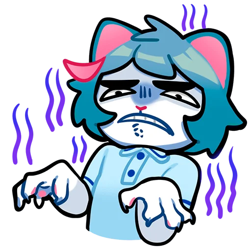 Blue Cat Sima Telegram Sticker #25 - Blue Cat Sima #25