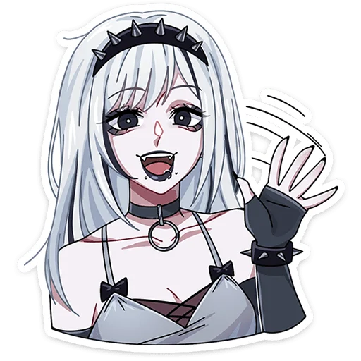 Spiky Girl Telegram Sticker #1 - Spiky Girl #1