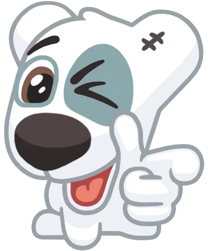 Spotty Dog Playful Emotions Stickers Telegram Sticker #2 - Spotty Dog Playful Emotions Stickers #2