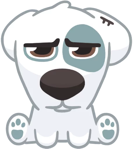 Spotty Dog Playful Emotions Stickers Telegram Sticker #3 - Spotty Dog Playful Emotions Stickers #3