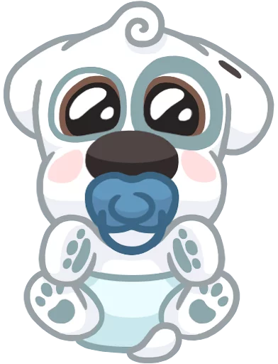 Spotty Dog Playful Emotions Stickers Telegram Sticker #4 - Spotty Dog Playful Emotions Stickers #4