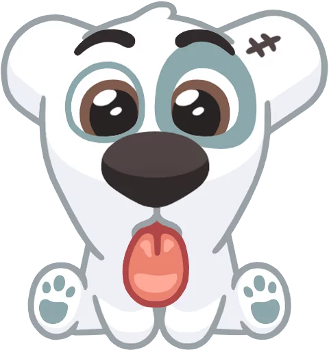Spotty Dog Playful Emotions Stickers Telegram Sticker #6 - Spotty Dog Playful Emotions Stickers #6