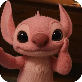 Pink Stitch and Angel