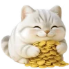 Super Cute Grey Cat Emoji Telegram Sticker #6 - Super Cute Grey Cat Emoji #6