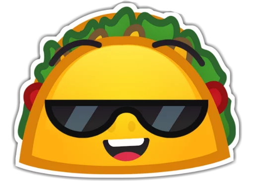 Mexican Taco Gourmet Food Stickers Telegram Sticker #12 - Mexican Taco Gourmet Food Stickers #12