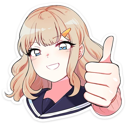 Usami Schoolgirl Telegram Sticker #10 - Usami Schoolgirl #10