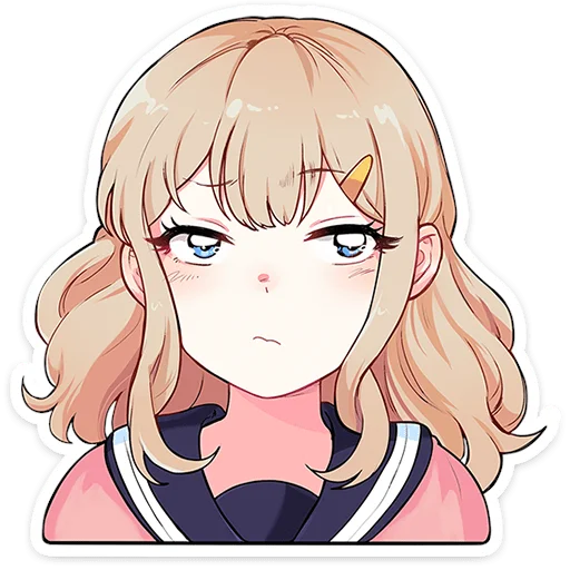 Usami Schoolgirl Telegram Sticker #11 - Usami Schoolgirl #11