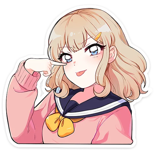 Usami Schoolgirl Telegram Sticker #20 - Usami Schoolgirl #20