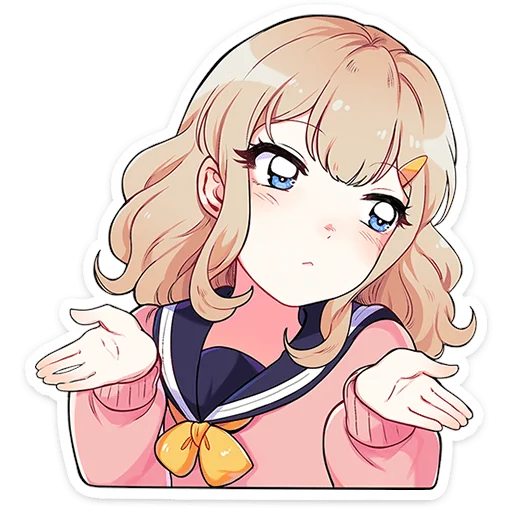 Usami Schoolgirl Telegram Sticker #25 - Usami Schoolgirl #25