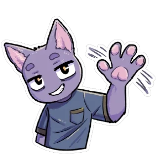 Vyzhivalkins Hardworking Office Cat Stickers