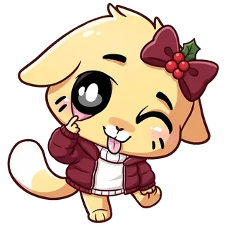 Winter Yellow Puppy