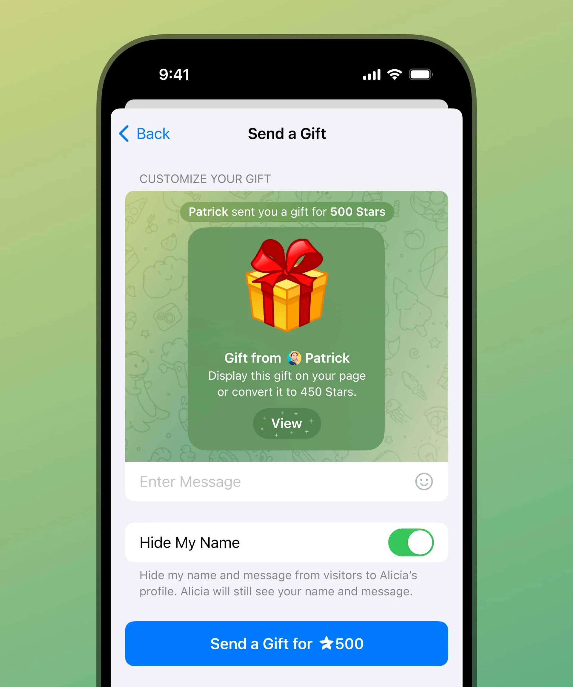 Sending a gift