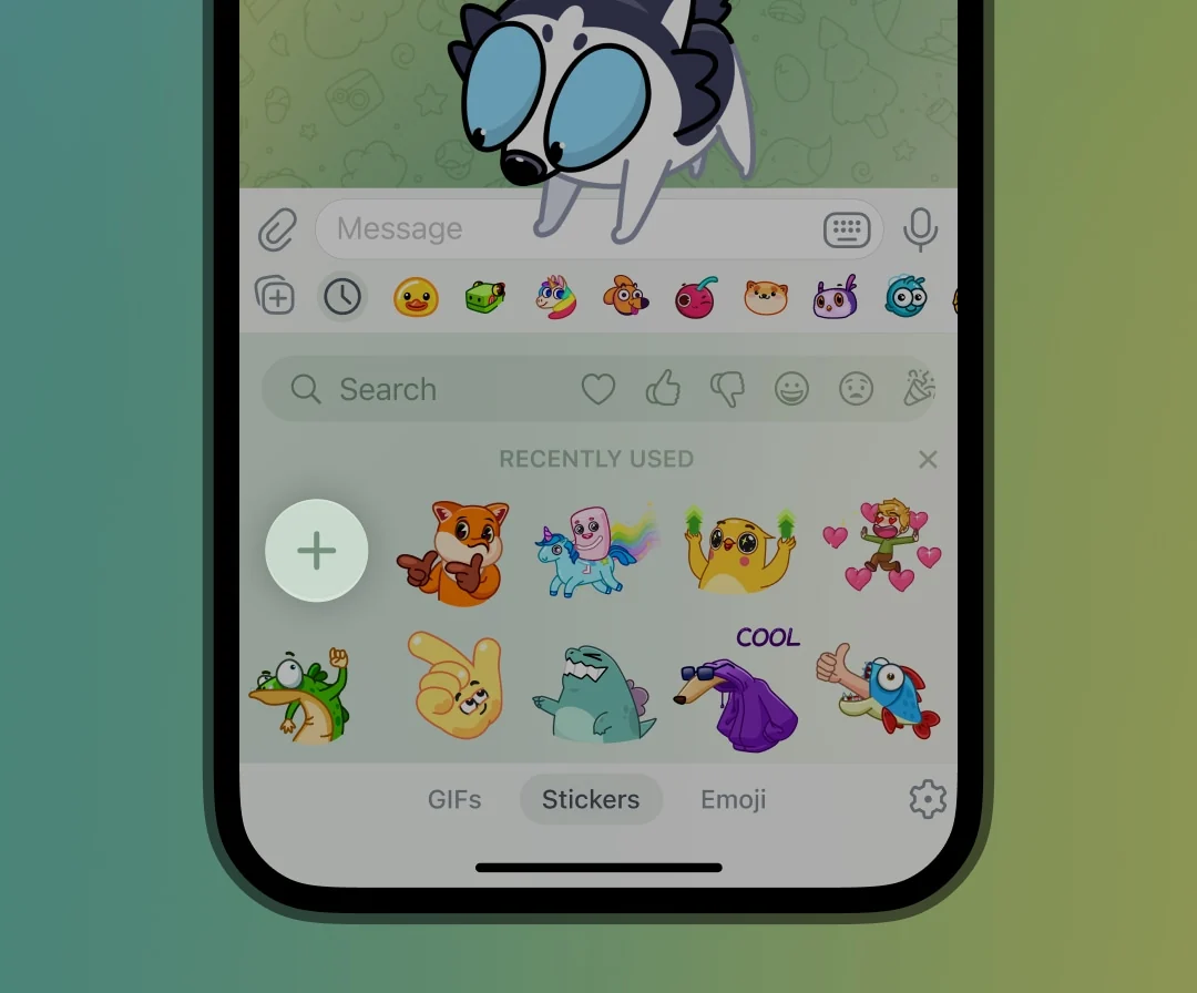 Create Sticker button