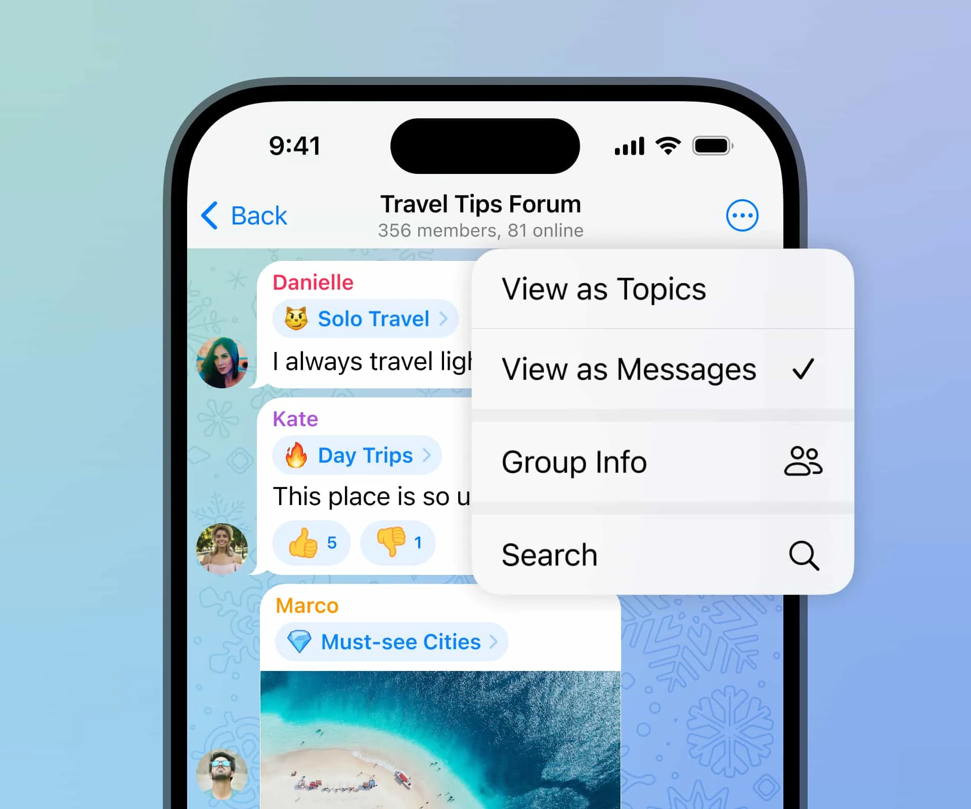 Improvements for Topics