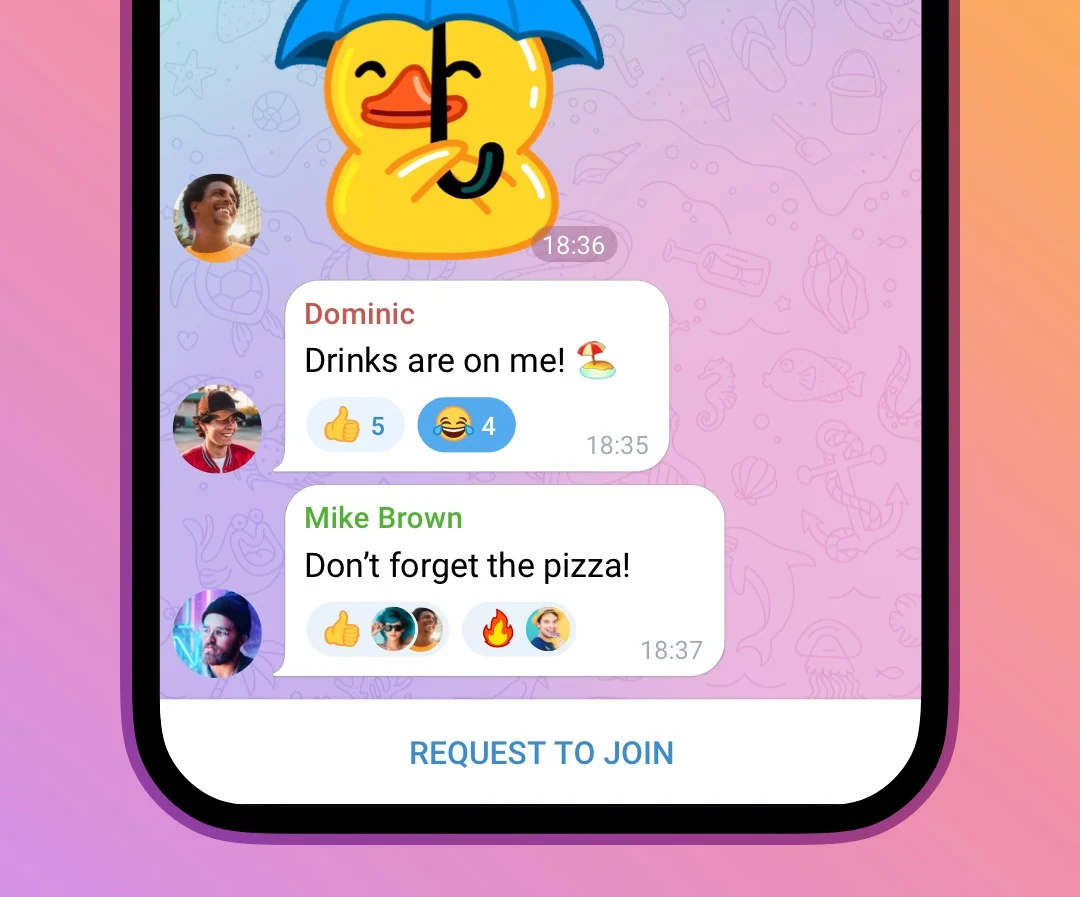 Request to join a public group