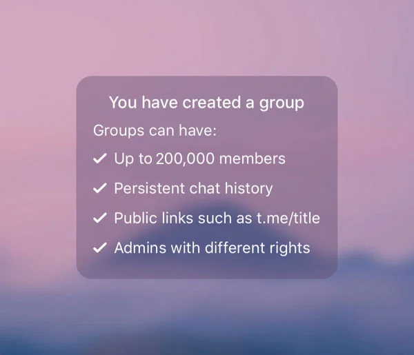 New group, redesigned empty screen