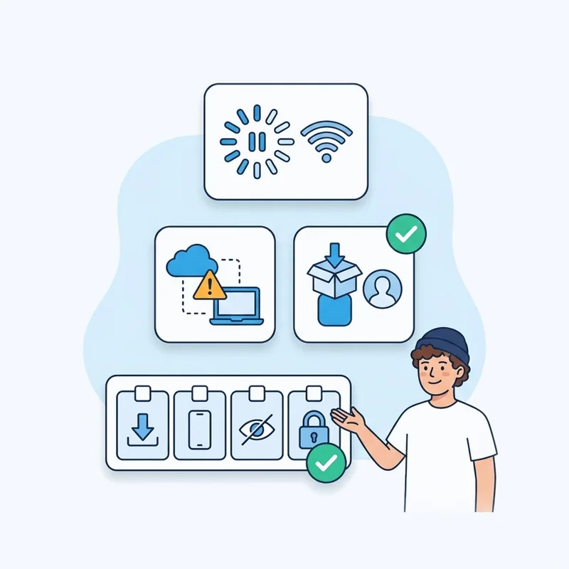 When a Telegram Update Fails or Gets Stuck — at a glance illustration