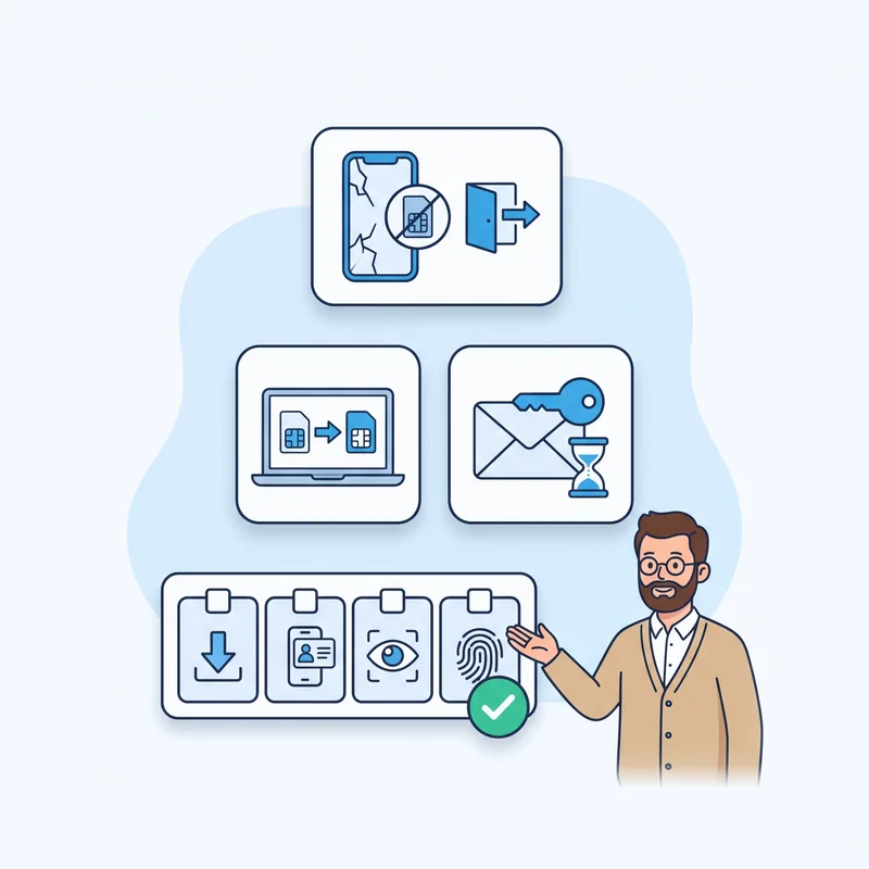 Telegram Account Recovery: Lost Number, Device or Password — at a glance illustration