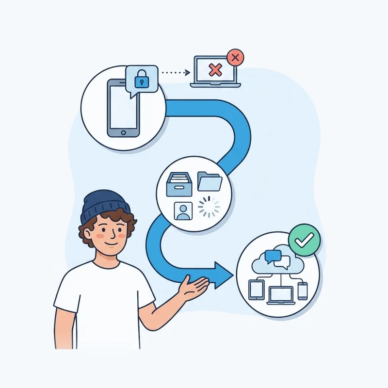 Logged In on PC but Your Phone Chats Are Missing — at a glance illustration
