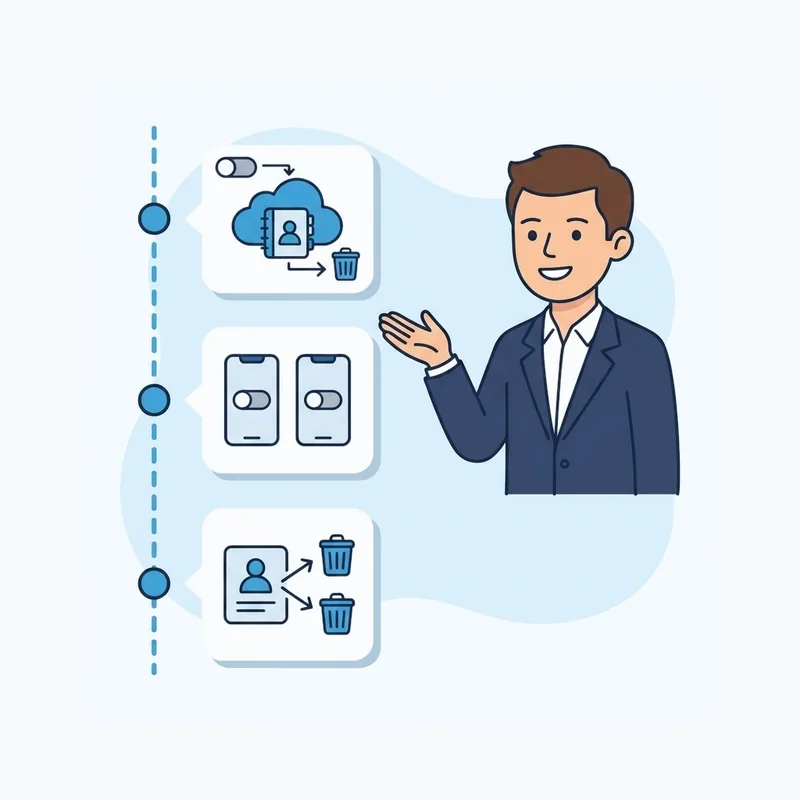 Delete Uploaded Contacts and Stop Telegram Contact Sync — at a glance illustration