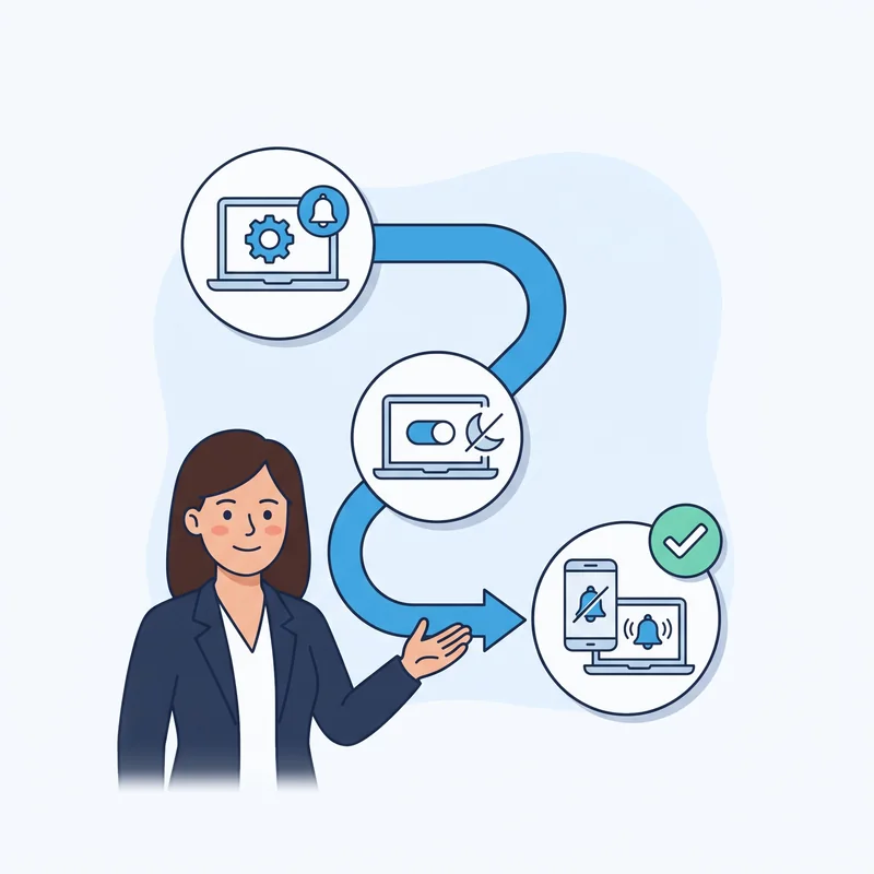 No Telegram Desktop Notifications, or PC and Phone Both Ring — at a glance illustration