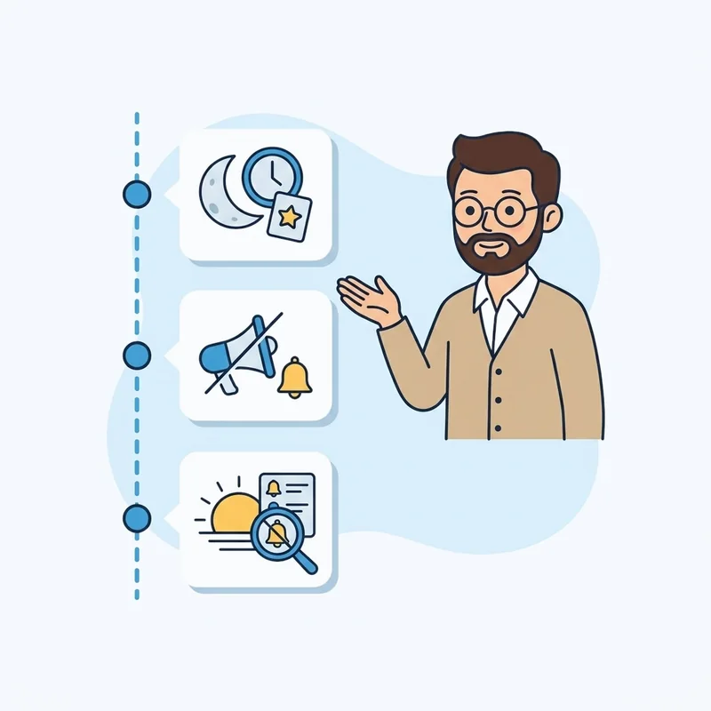 Telegram Notifications at Night: Do Not Disturb and Mutes — at a glance illustration