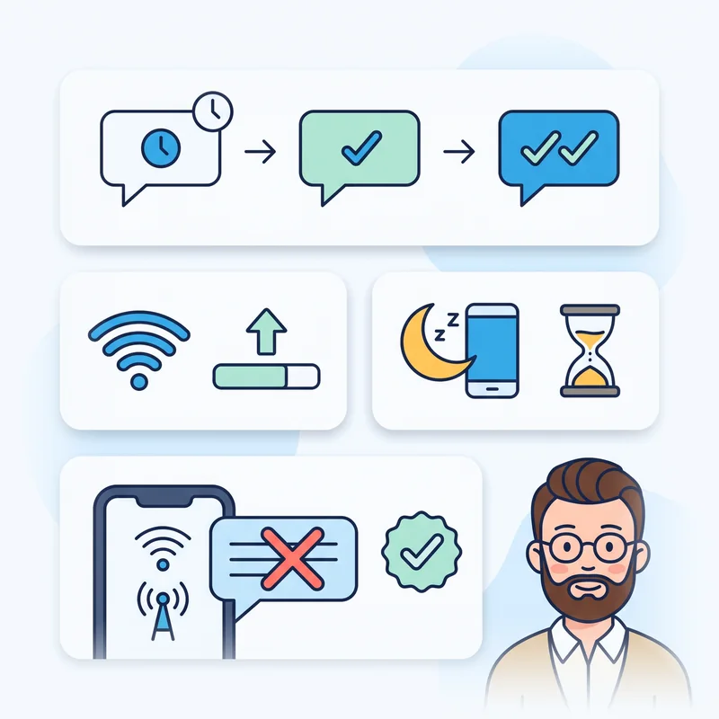 Telegram Messages Stuck on the Clock Icon — at a glance illustration